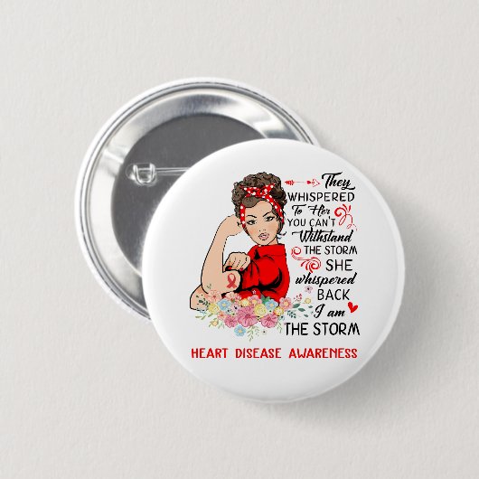 Ik ben het Storm hart- en vaatziekten bewustzijn Ronde Button 5,7 Cm (Voorkant /achterkant)