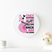 "Ik ben het Storm" Inspirerend Roze Quote Design Grote Klok (Huis)