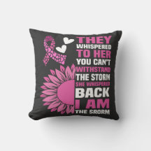 "Ik ben het Storm" Inspirerend Roze Quote Design