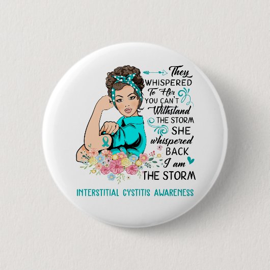 Ik ben het Storm interstitiële cystitis bewustzijn Ronde Button 5,7 Cm (Voorkant)