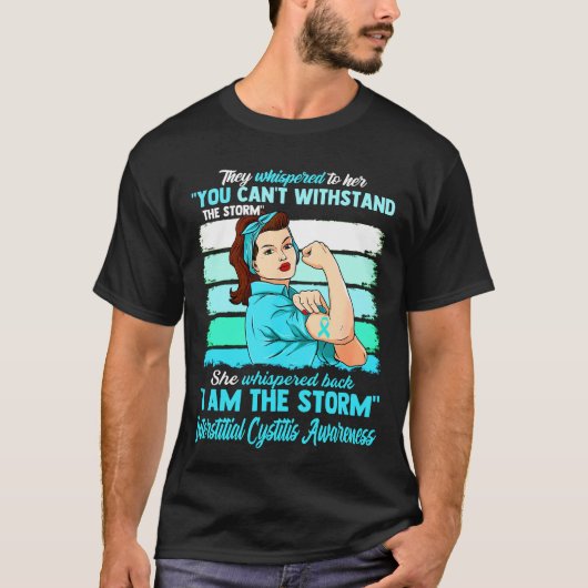 Ik ben het Storm INTERSTITIËLE CYSTITIS BEWUSTZIJN T-shirt (Voorkant)