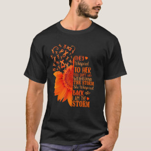 Ik ben het Storm Leukemie Bewustheid Zonnebloem Si T-shirt