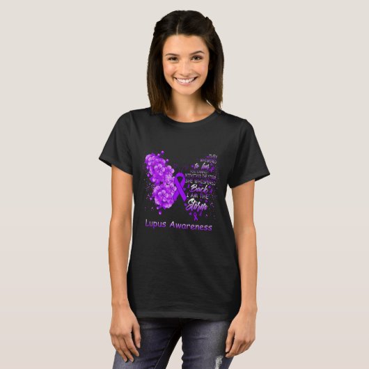 Ik ben het Storm Lupus Awareness Butterfly T-shirt (Voorkant volledig)