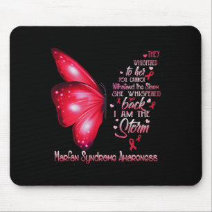 Ik ben het Storm Marfan Syndrome Awareness Butterf Muismat