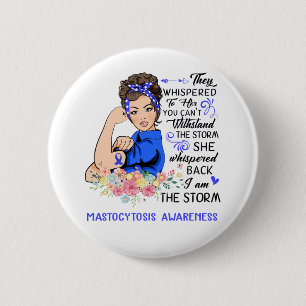 Ik ben het Storm-MASTOCYTOSE-bewustzijn Ronde Button 5,7 Cm
