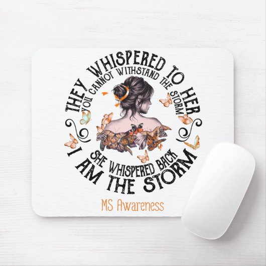 Ik ben het Storm Meervoudige Sclerosis Bewustheid Muismat (Met muis)