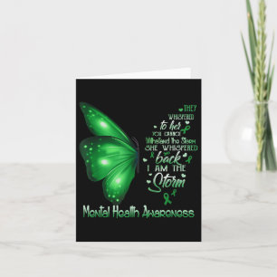 Ik ben het Storm Mental Health Awareness Butterfly Kaart