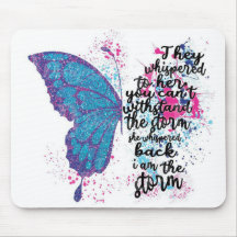 Ik ben het Storm Motivatie Butterfly Quote