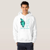 Ik ben het storm Ovarian Cancer Awareness, Butt Hoodie (Voorkant volledig)