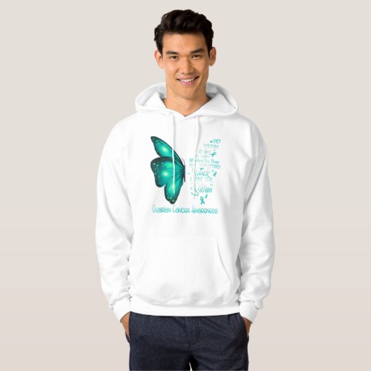 Ik ben het storm Ovarian Cancer Awareness, Butt Hoodie (Voorkant volledig)