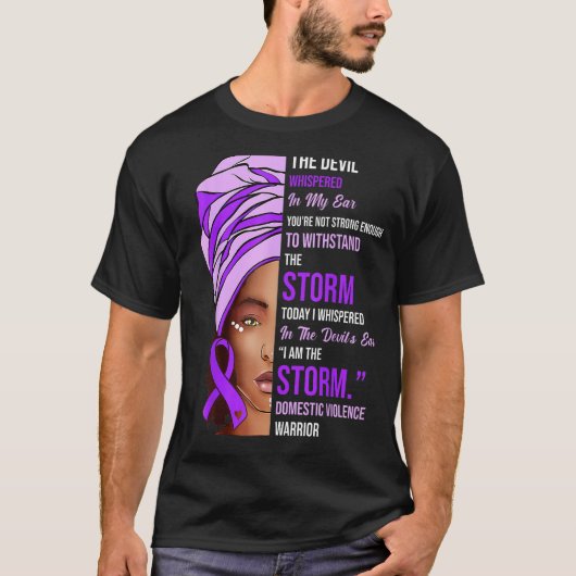 Ik ben het Storm Paars voor geweldpleging binnen h T-shirt (Voorkant)