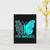 Ik ben het Storm PTSS Stress Awareness Ribbon Grap Kaart (Gele Bloem)