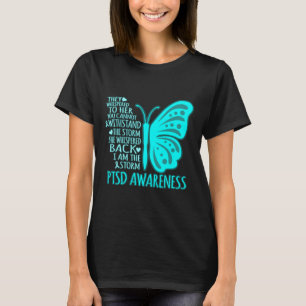 Ik ben het Storm PTSS Stress Awareness Ribbon Grap T-shirt