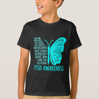 Ik ben het Storm PTSS Stress Awareness Ribbon Grap T-shirt