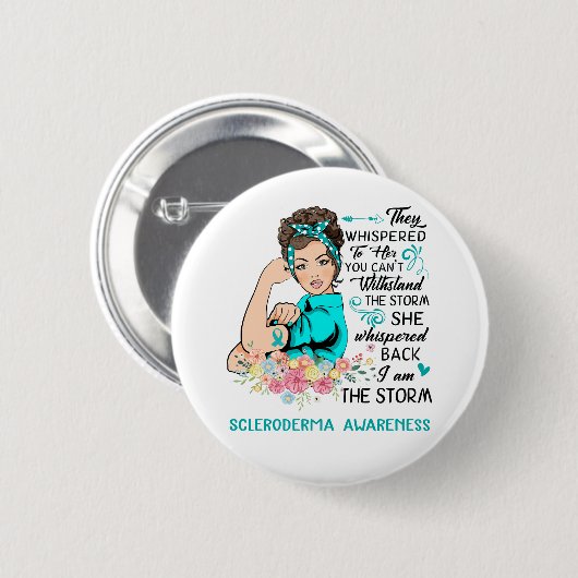 Ik ben het Storm SCLERODERMA bewustzijn Ronde Button 5,7 Cm (Voorkant /achterkant)