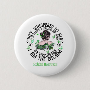 Ik ben het Storm Scoliosis Awareness Ronde Button 5,7 Cm