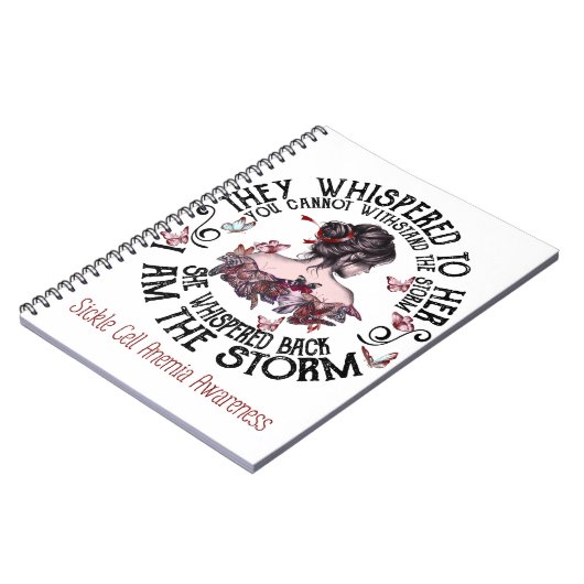 Ik ben het Storm sikkelcelanemie bewust Notitieboek (Linkerzijde)