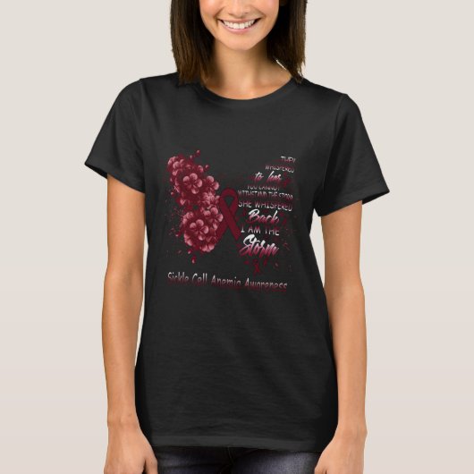 Ik ben het Storm sikkelcelanemie bewust T-shirt (Voorkant)