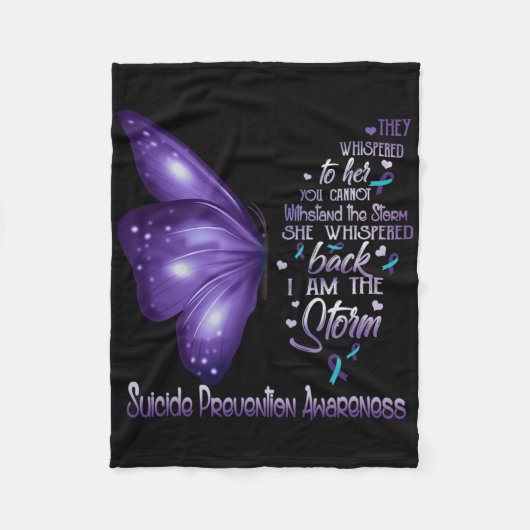 Ik ben het Storm Suicide Prevention Awareness Butt Fleece Deken (Voorkant)