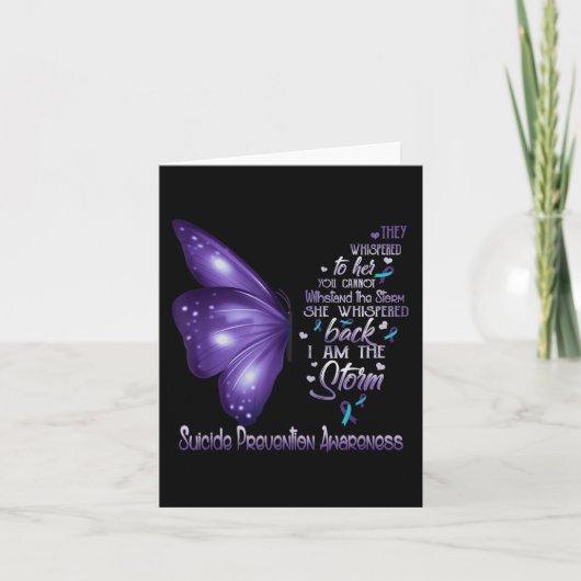 Ik ben het Storm Suicide Prevention Awareness Butt Kaart (Voorkant)