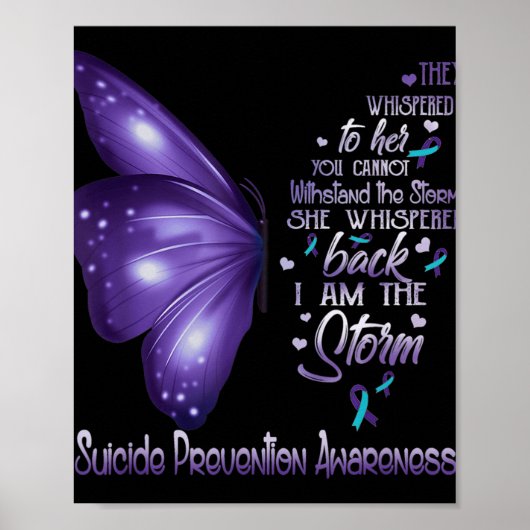 Ik ben het Storm Suicide Prevention Awareness Butt Poster (Voorkant)