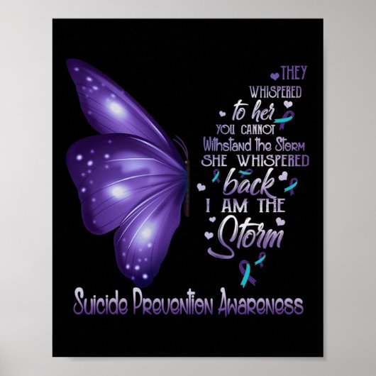 Ik ben het Storm Suicide Prevention Awareness Butt Poster (Voorkant)