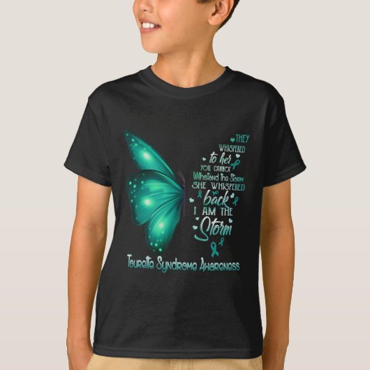 Ik ben het Storm Tourette Syndrome Awareness Butte T-shirt (Voorkant)
