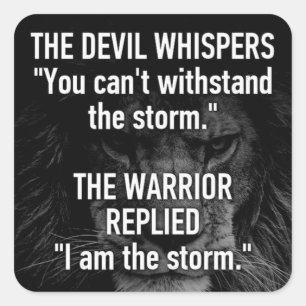 Ik ben het Storm, training, inspiratie, Motivatie Vierkante Sticker