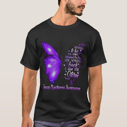 Ik ben het Storm Turner Syndrome Awareness Butterf T-shirt (Voorkant)