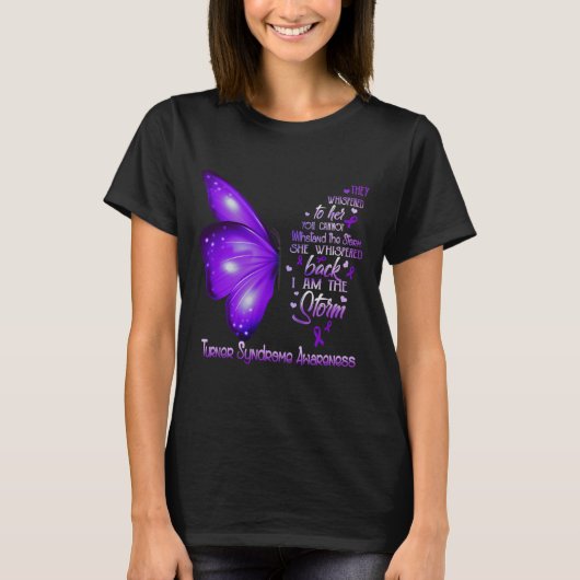 Ik ben het Storm Turner Syndrome Awareness Butterf T-shirt (Voorkant)