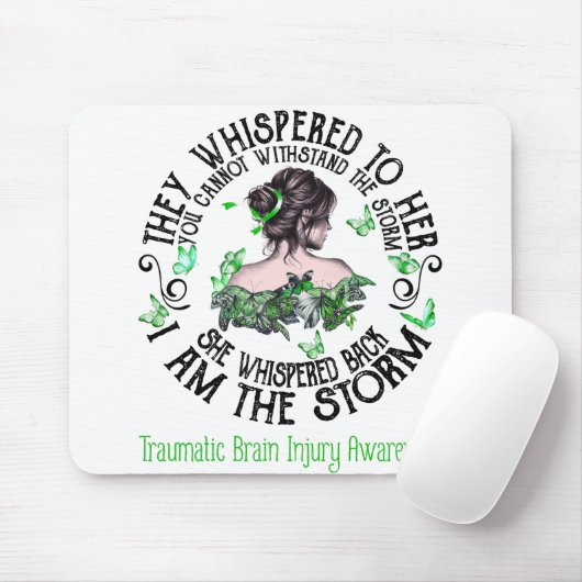 Ik ben het Storm van de traumatische hersenletsels Muismat (Met muis)