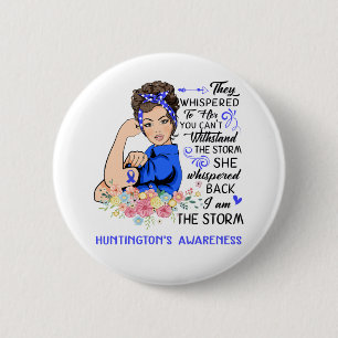 Ik ben het Storm van Huntington's Disease Awarenes Ronde Button 5,7 Cm