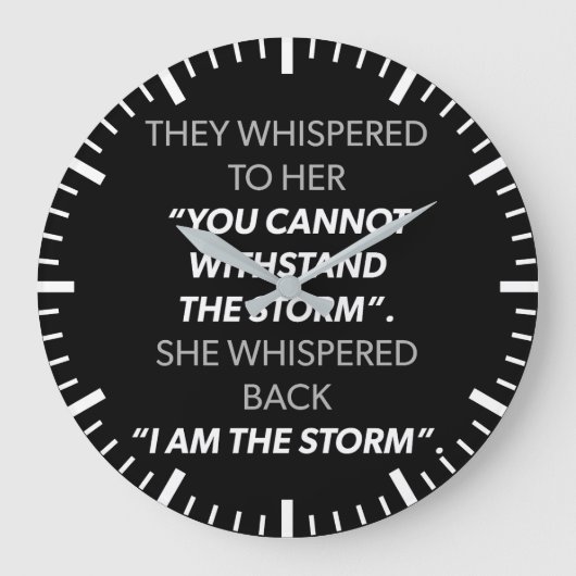 Ik ben het Storm voor de motivatie van vrouwen Grote Klok (Voorkant)