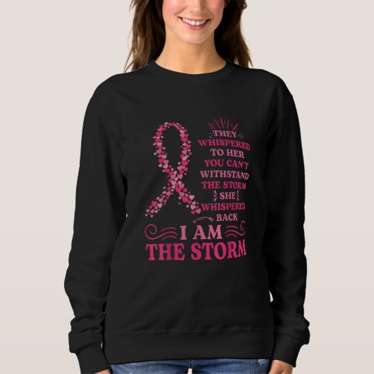 Ik ben het Storm Warrior Pink Ribbon Women Breast Trui (Voorkant)