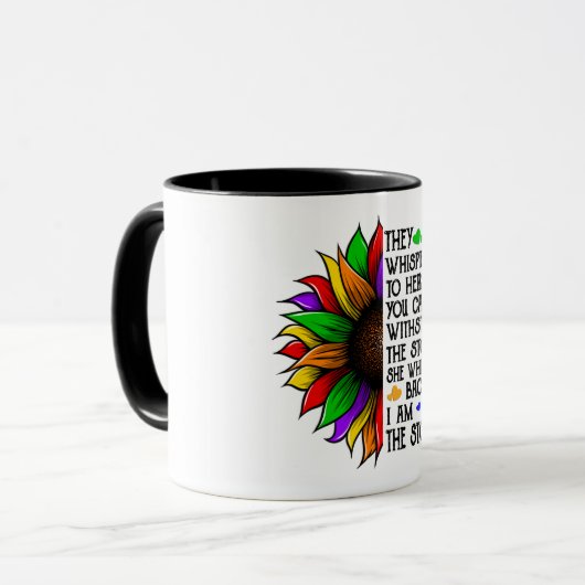 Ik ben het Storm/Zonnebloem Mok (Voorkant links)