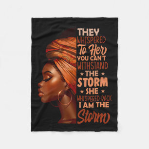 Ik ben het Storm zwarte vrouwen zwarte geschiedeni Fleece Deken