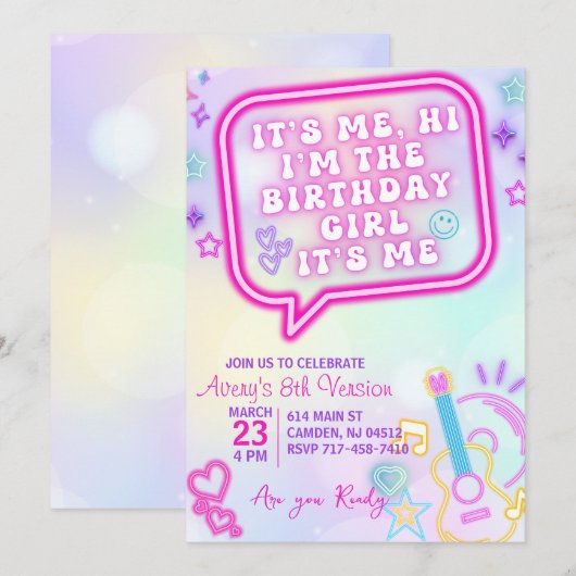 Ik ben het verjaardagsmeisje. In mijn tijdperk Ver Kaart (Voorkant / Achterkant)