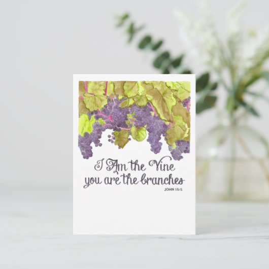 Ik ben het Vine Inspirerend Briefkaart (Staand voorkant)