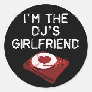 Ik ben het Vriendin van de DJ Ronde Sticker