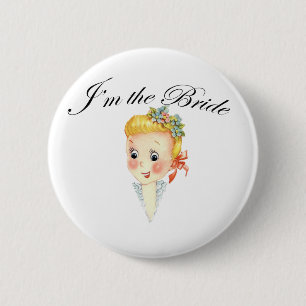 Ik ben het Vrijgezellenfeest van de Bride Hen Part Ronde Button 5,7 Cm