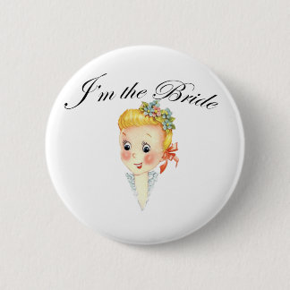 Ik ben het Vrijgezellenfeest van de Bride Hen Part Ronde Button 5,7 Cm