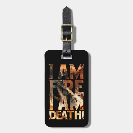 Ik ben het vuur dat ik dood ben. bagagelabel (Voorkant verticaal)
