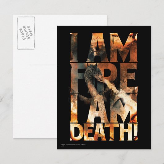 Ik ben het vuur dat ik dood ben. briefkaart (Voorkant / Achterkant)