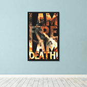 Ik ben het vuur dat ik dood ben. canvas afdruk (Insitu (Houten vloer))