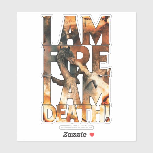 Ik ben het vuur dat ik dood ben. sticker (Vel)