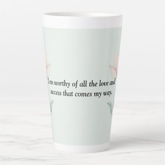 Ik ben het waard... latte mok (Voorkant)