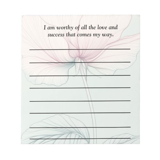 Ik ben het waard... notitieblok (Voorkant)