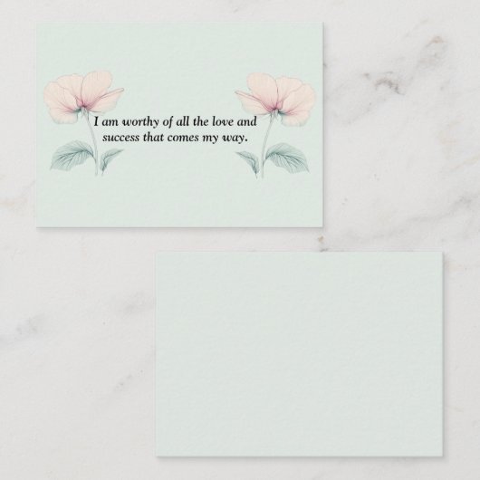 Ik ben het waard om... flat note Kaart Notitiekaartje (Voorkant / Achterkant)