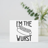 Ik ben het Wurst Hot Dog Eating Contest Hot Honden Briefkaart (Staand voorkant)
