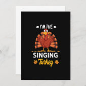 Ik ben het Zingende Turkije Gelukkig bedankt Kaart (Voorkant / Achterkant)